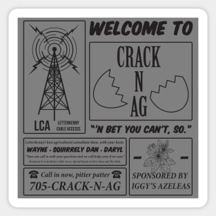 Crack N Ag (Black) Sticker